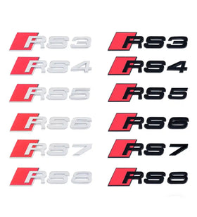 Audi RS trunk letters