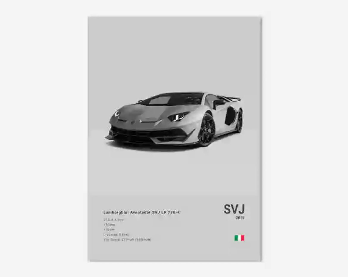 Poster LAMBORGHINI AVENTADOR SVJ Nº1 - 0