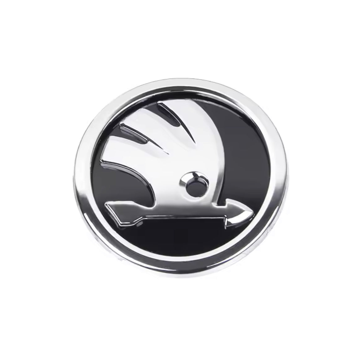 Kaufen schwarz-und-chrom Skoda-Logo-Emblem