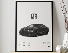 BMW M8 Poster