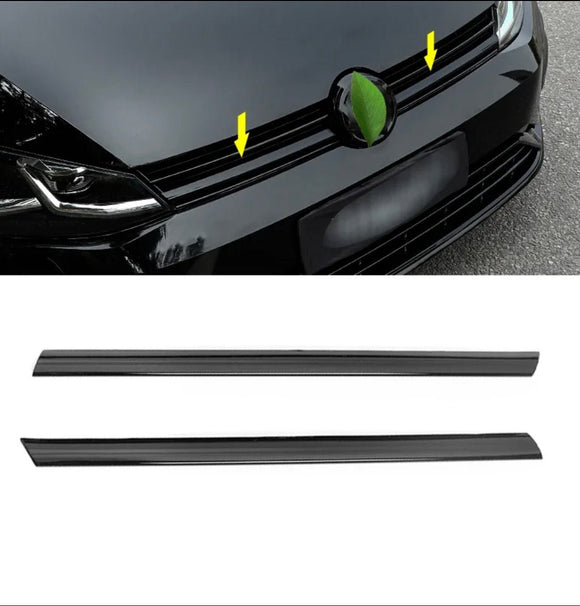 Volkswagen Golf 7 logo holder + black grille strips