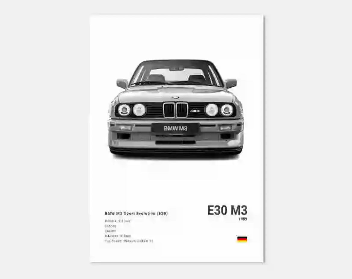 Poster BMW M3 (E30)