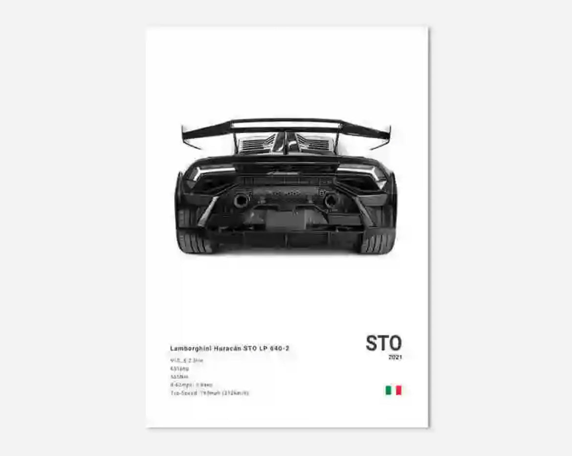 Poster LAMBORGHINI HURACAN STO