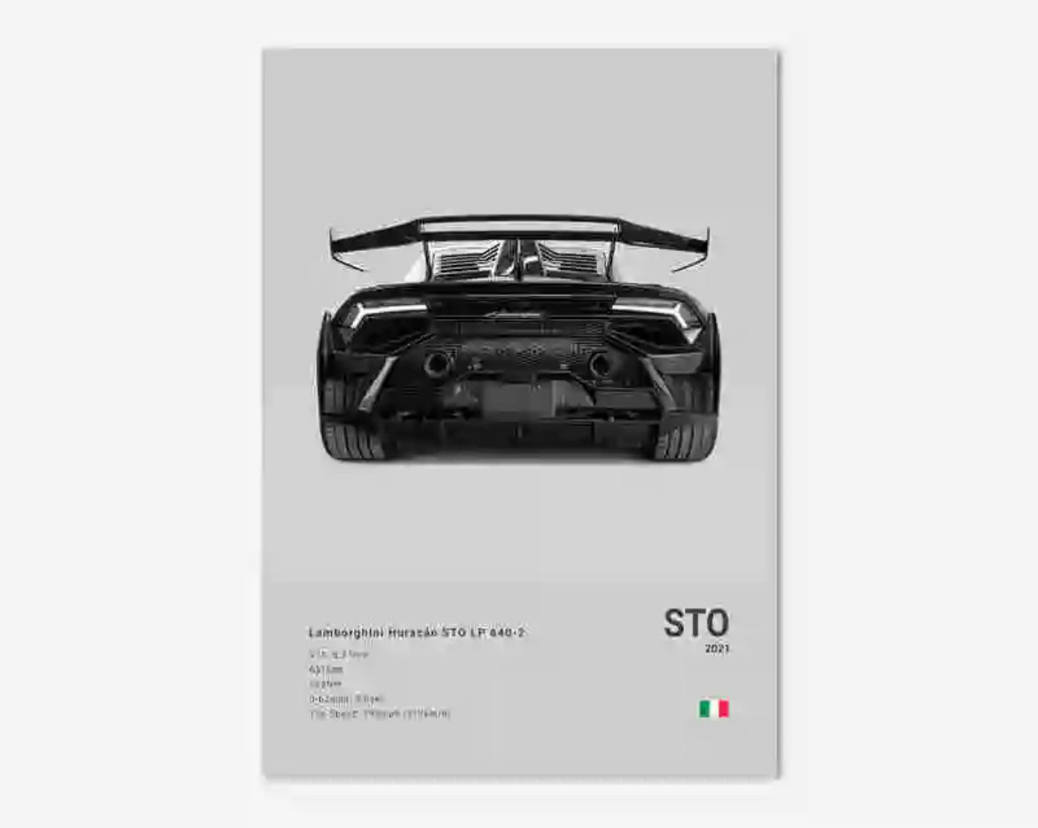 Poster LAMBORGHINI HURACAN STO - 0