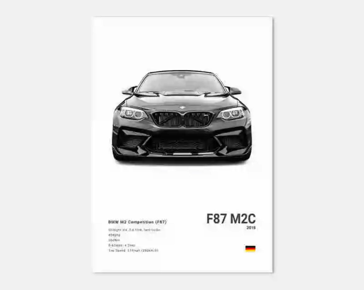 Poster BMW M2 COMPETITION (F87)