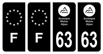 Autokennzeichenaufkleber Abteilung 63