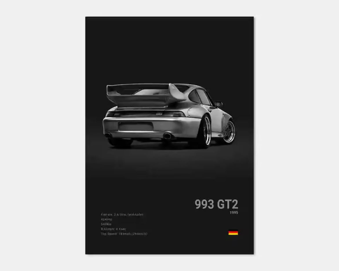 Poster Porsche 993 GT2