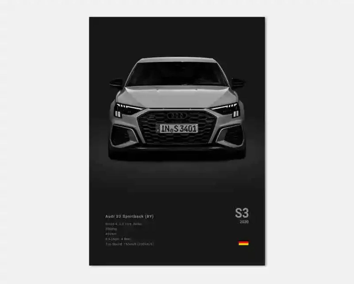 Buy black Poster AUDI S3