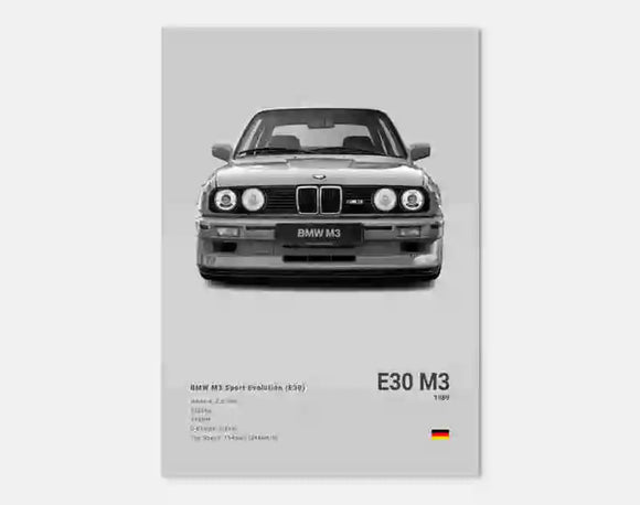 Poster BMW M3 (E30)