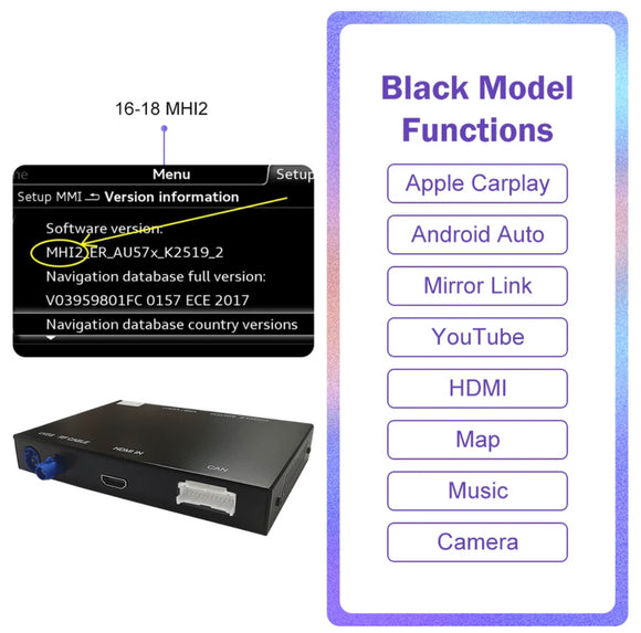 CarPlay Android Auto Module Audi A6 A7 2012-2018
