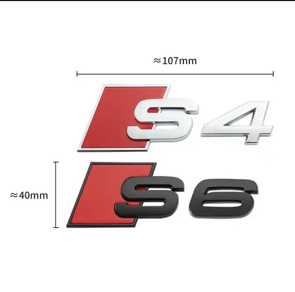 Audi S trunk letters