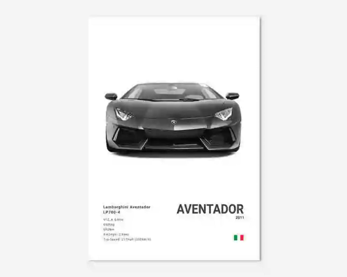 Poster LAMBORGHINI AVENTADOR