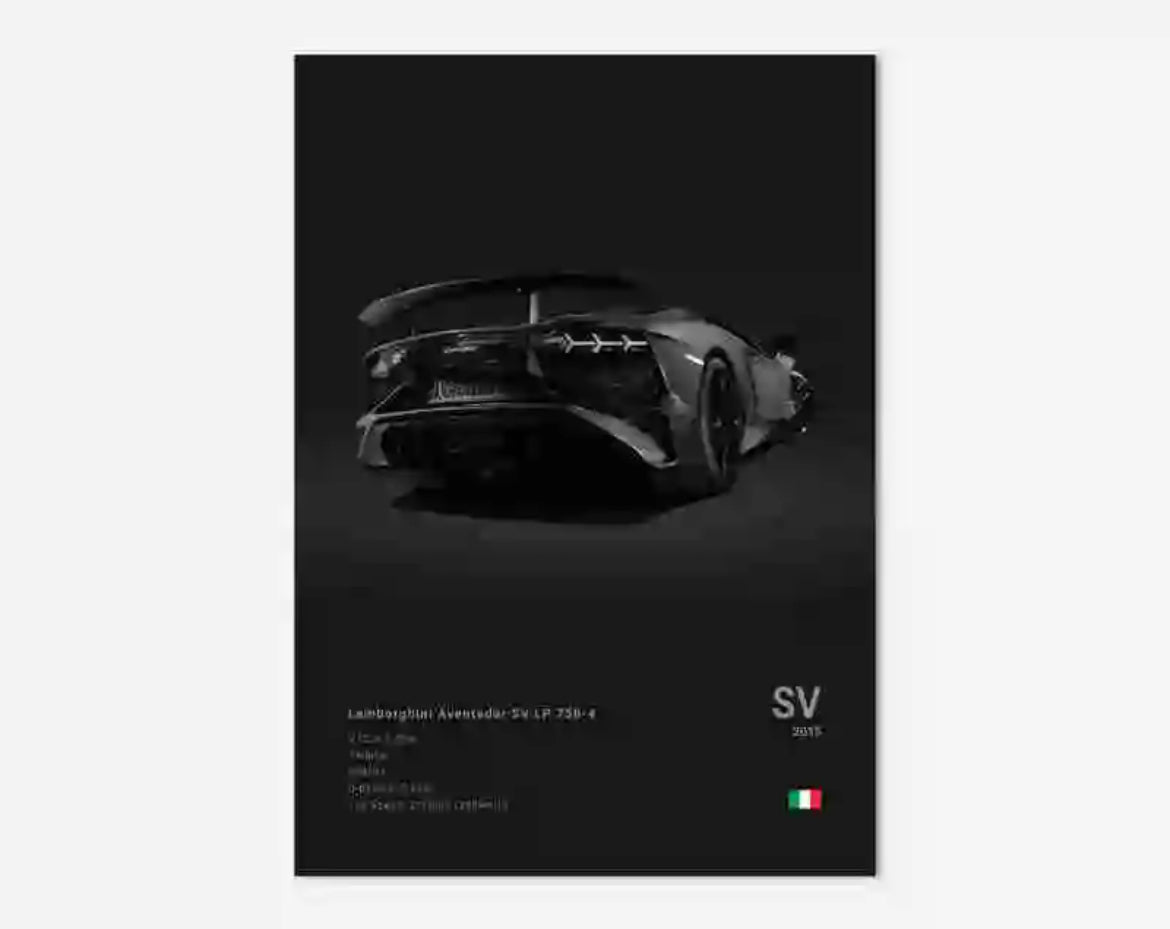 Poster LAMBORGHINI AVENTADOR SV