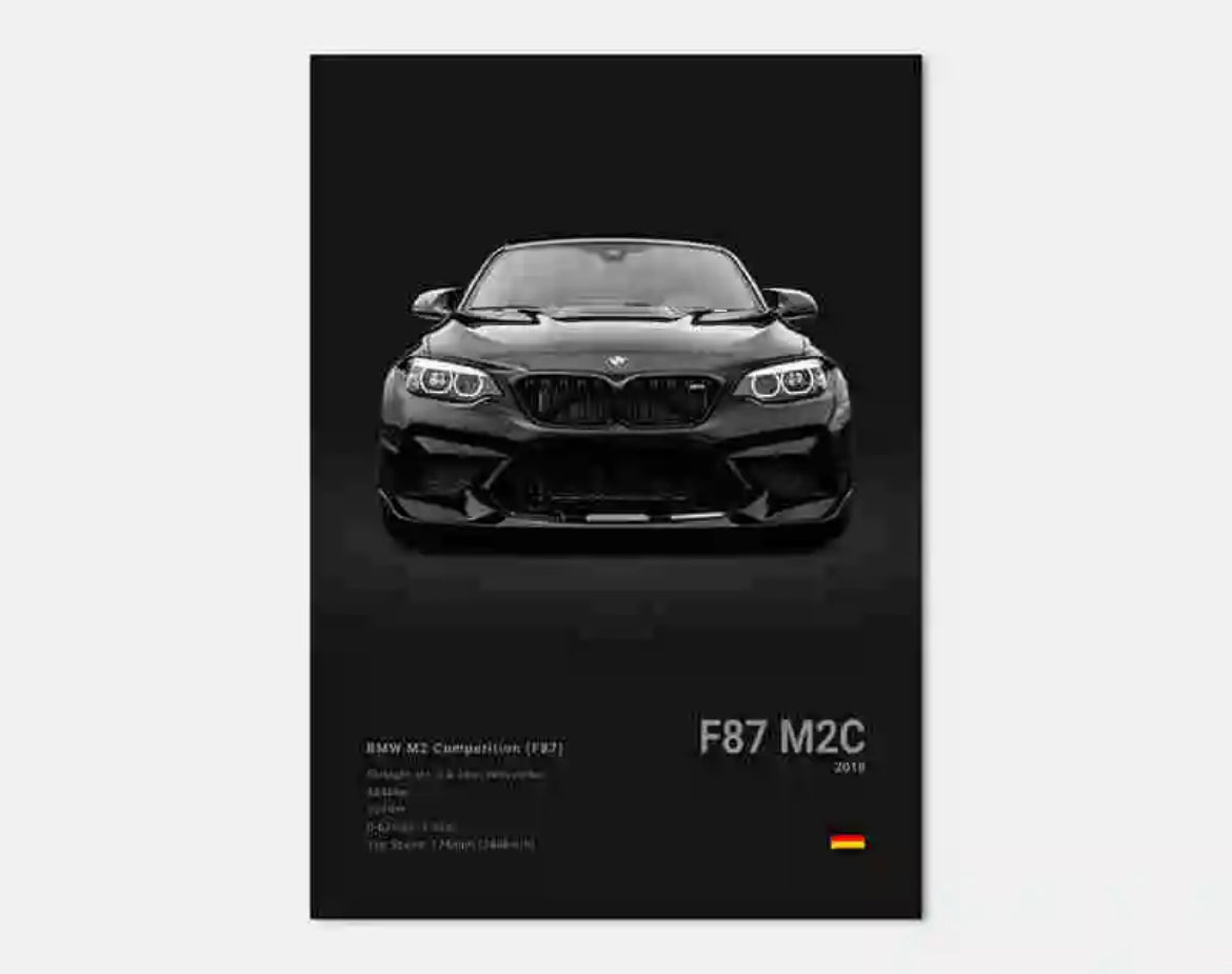 Buy black Poster BMW M2 COMPETITION (F87)