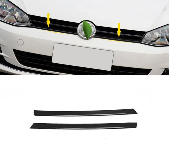 Volkswagen Golf 7 logo holder + black grille strips