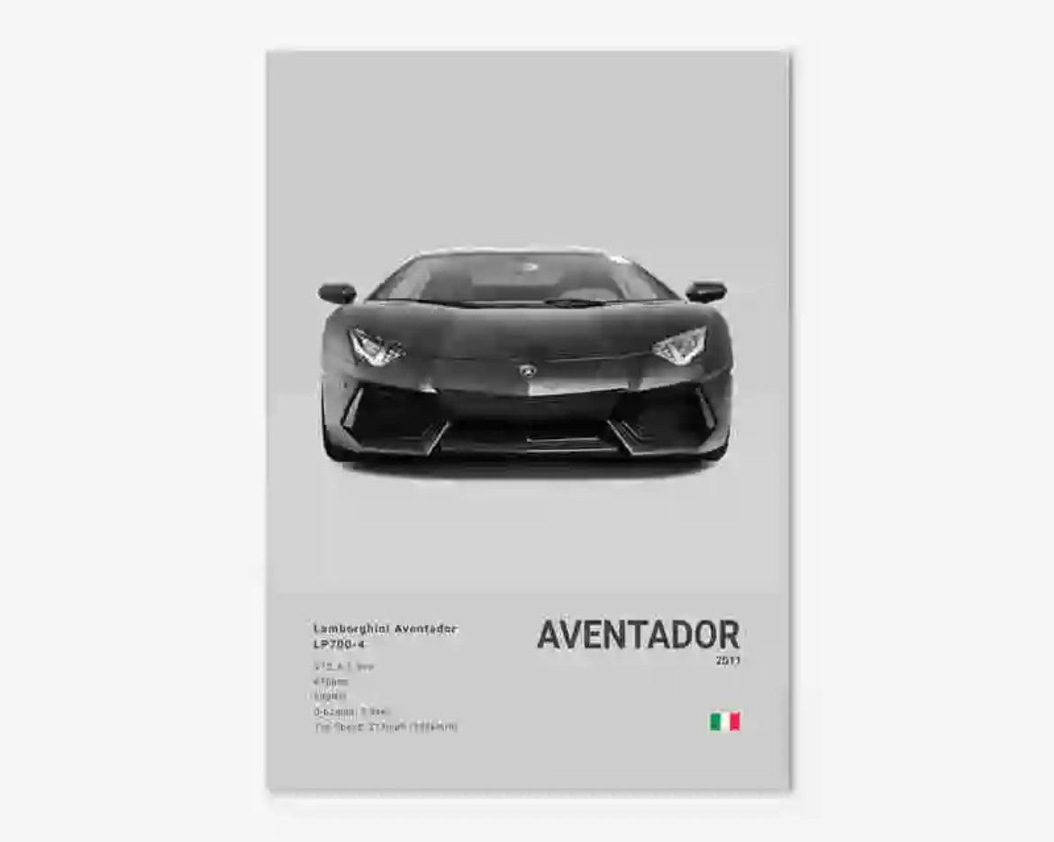 Poster LAMBORGHINI AVENTADOR - 0