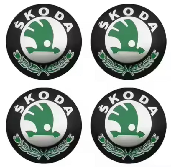 Cache moyeu Skoda (x4)