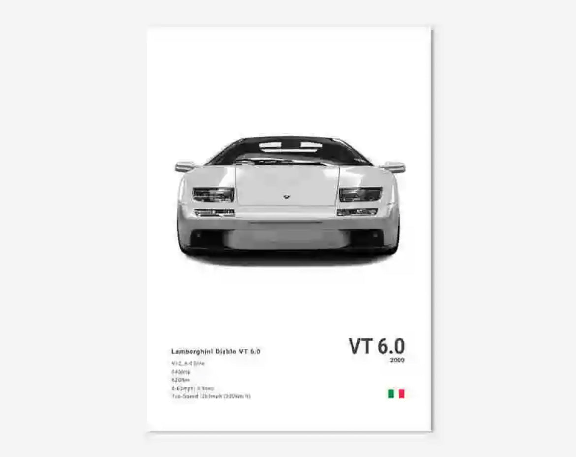 Poster LAMBORGHINI DIABLO VT 6.0