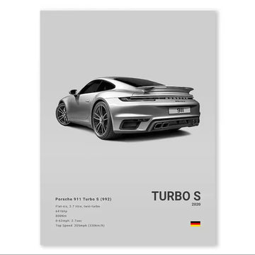 Poster Porsche 911 Turbo S - 0