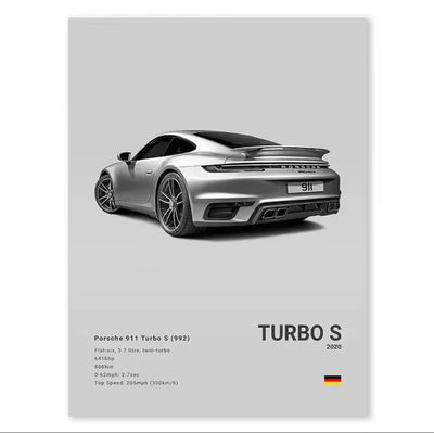 Poster Porsche 911 Turbo S - 0
