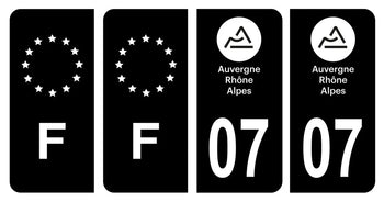 Nummernschildaufkleber