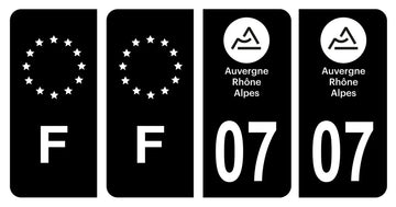 Autokennzeichenaufkleber Abteilung 07