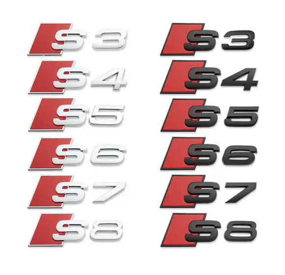 Audi S trunk letters