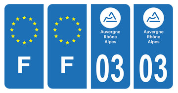 Autokennzeichenaufkleber Abteilung 03 - 0