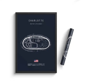 CHARLOTTE MOTOR SPEEDWAY circuit poster