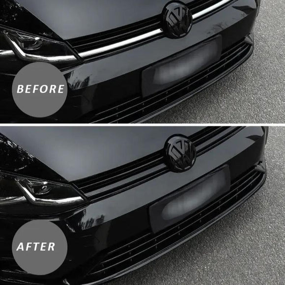Volkswagen Golf 7 logo holder + black grille strips