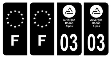 Autokennzeichenaufkleber Abteilung 03