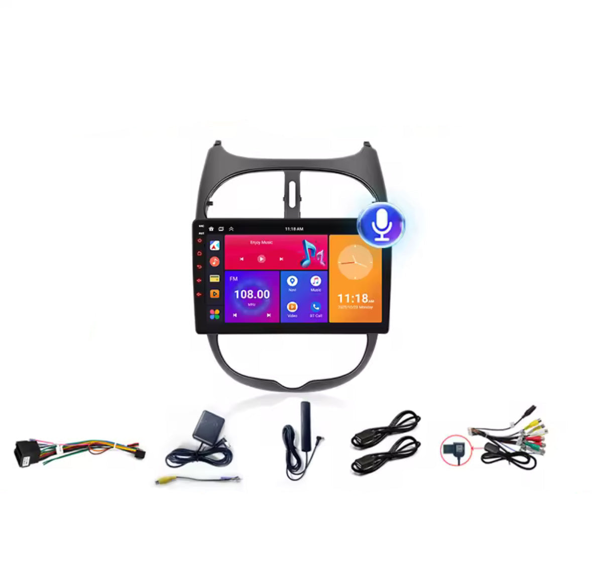 Autoradio Carplay AndroidAuto Peugeot 206 - 0