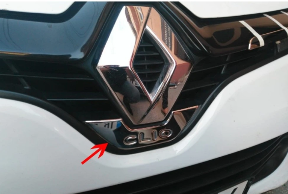 Cadre d'emblème métallique Renault Clio 4 - Povcars