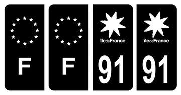 Autokennzeichenaufkleber Abteilung 91