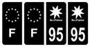 Stickers plaque d'immatriculation de voiture département 95-1