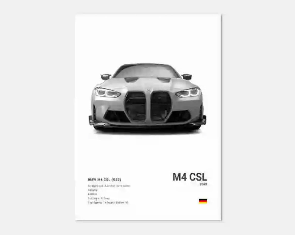 Poster BMW M4 CSL