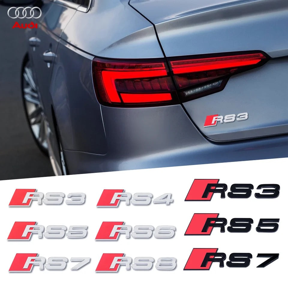 Lettres de coffre Audi RS