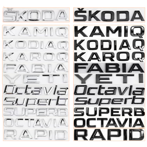 Skoda trunk letters