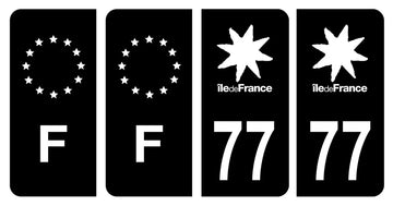 Autokennzeichenaufkleber der Abteilung 77