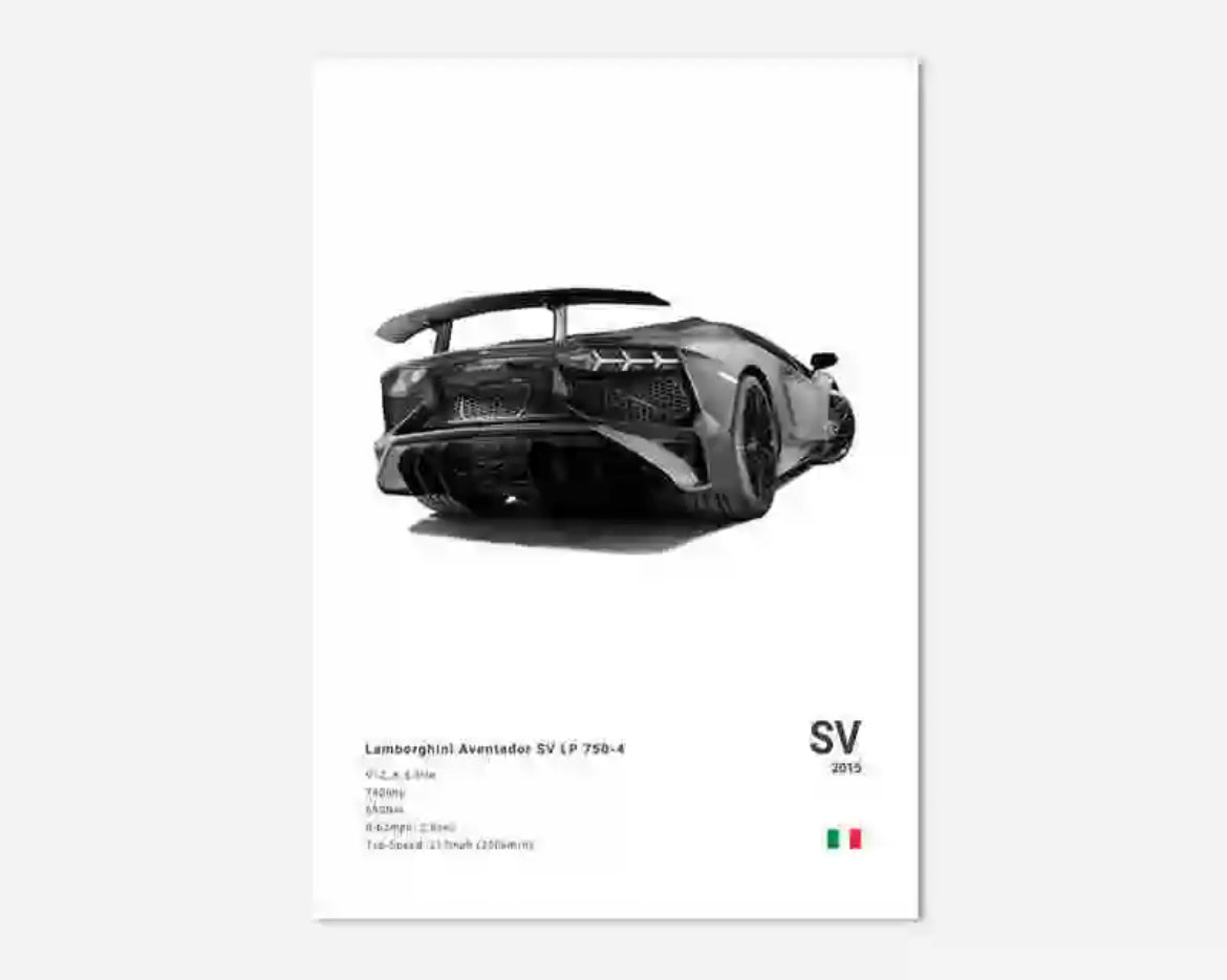 Poster LAMBORGHINI AVENTADOR SV