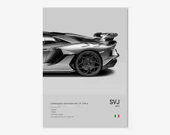Poster LAMBORGHINI AVENTADOR SVJ Nº2