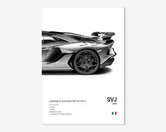 Poster LAMBORGHINI AVENTADOR SVJ Nº2