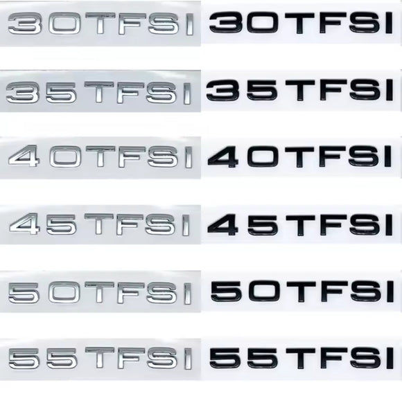Lettres de coffre Audi TFSI et TFSIe