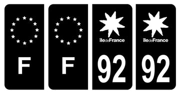 Autokennzeichenaufkleber Abteilung 92