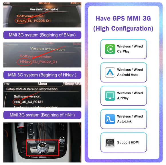 AndroidAuto CarPlay Module Audi A4 A5 Q5 2008-2015
