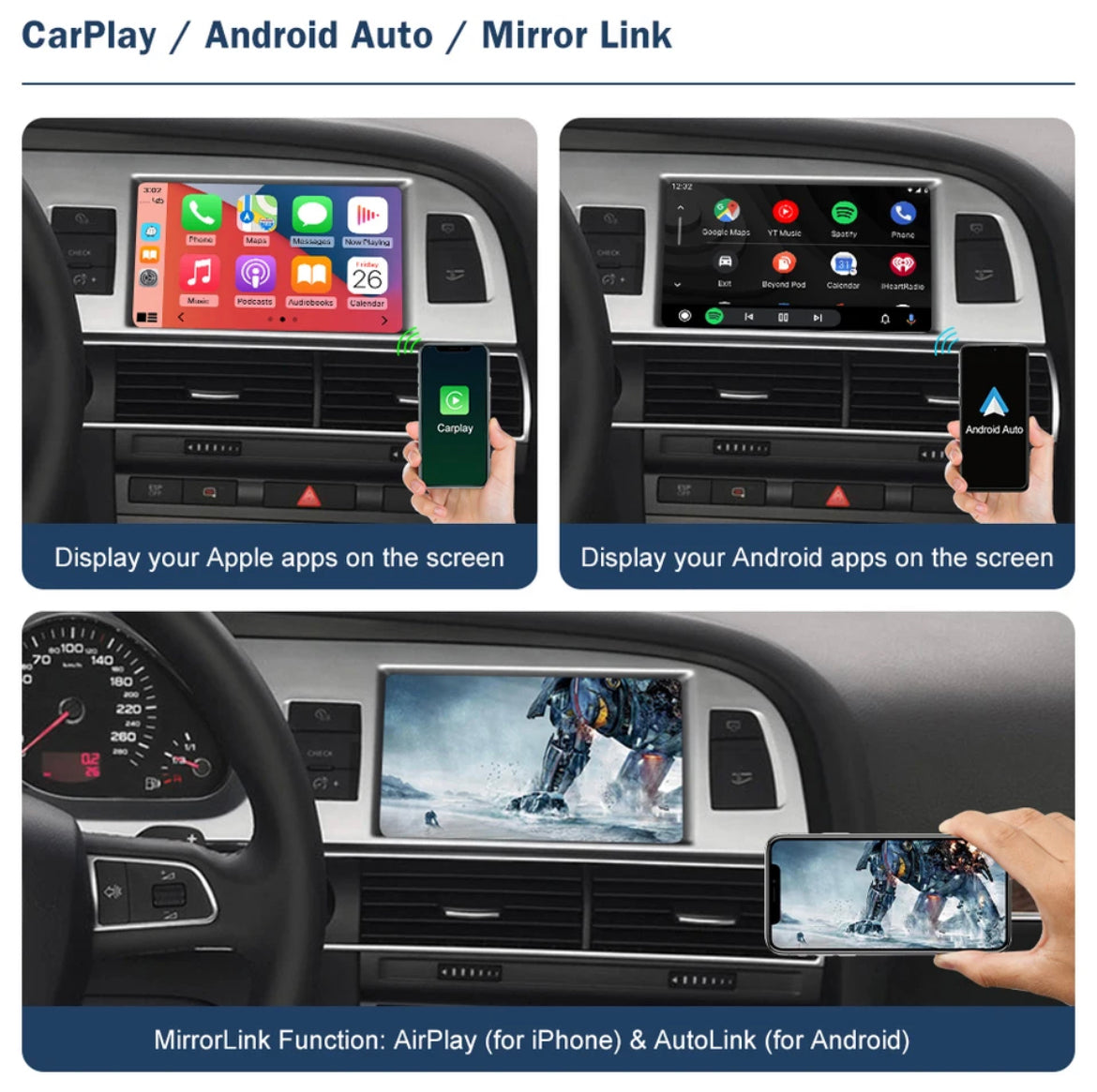 Module CarPlay Android Auto Audi A6 Q7 2008-2011