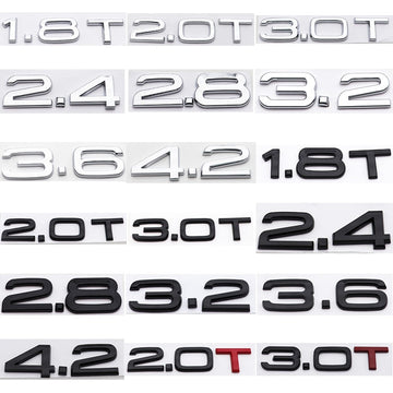 Lettres de coffre Audi (cylindrée) - Povcars