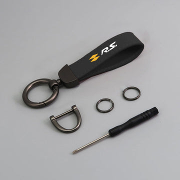 Suede Keychain Sport Key Ring Custom Gift With Logo For Renault RS Line Clio Megane Scenic laguna Logan key ring Car Accessorie - Povcars