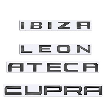 Lettres de coffre noires Seat - Povcars