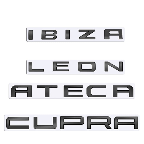 Lettres de coffre noires Seat - Povcars